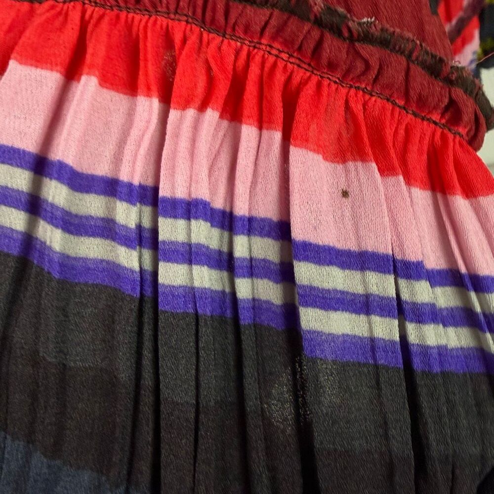 Free People Medium Pleated Hi-Low Skirt Flaws - Picture 6 of 8